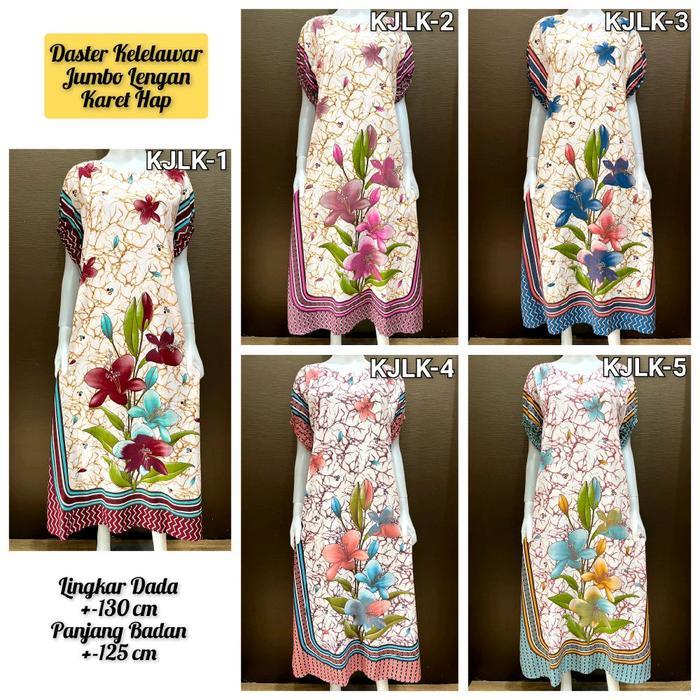 Daster Hap Kelelawar Jumbo Lengan Karet Premium Cantik Bsize Lowo Adem Viral Kekinian Kain Nyaman Ba