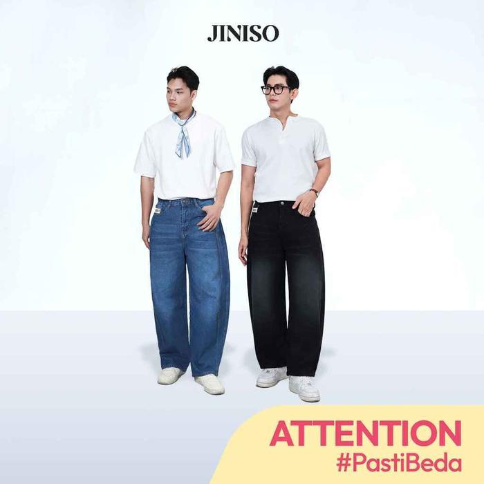 JINISO EVERYDAY ATTENTION - Barrel Celana Jeans Pria