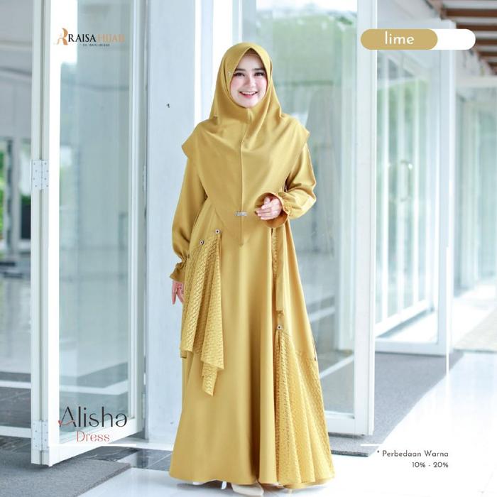Raisa Hijab Alisha Dress Gamis Wanita Terbaru Muslim