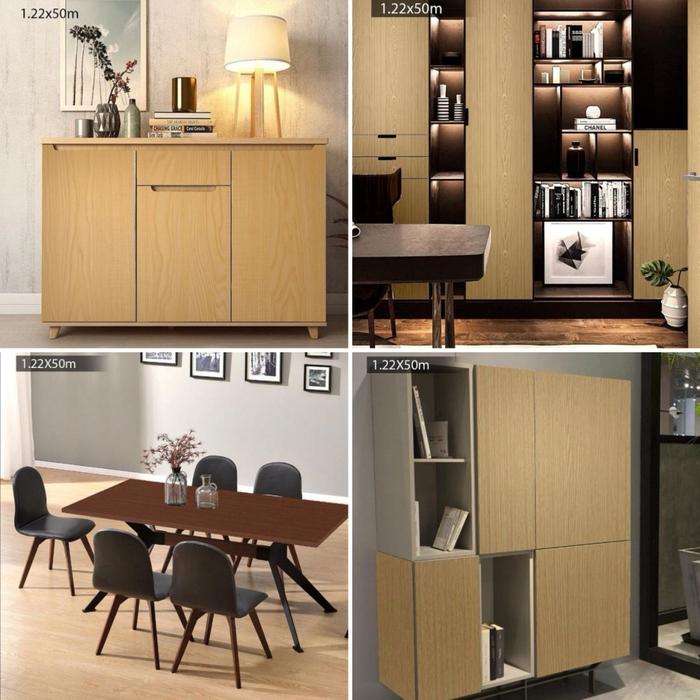 Stiker / Sticker Motif Kayu Pvc Interior Film Sticker Pelapis Furniture Dinding