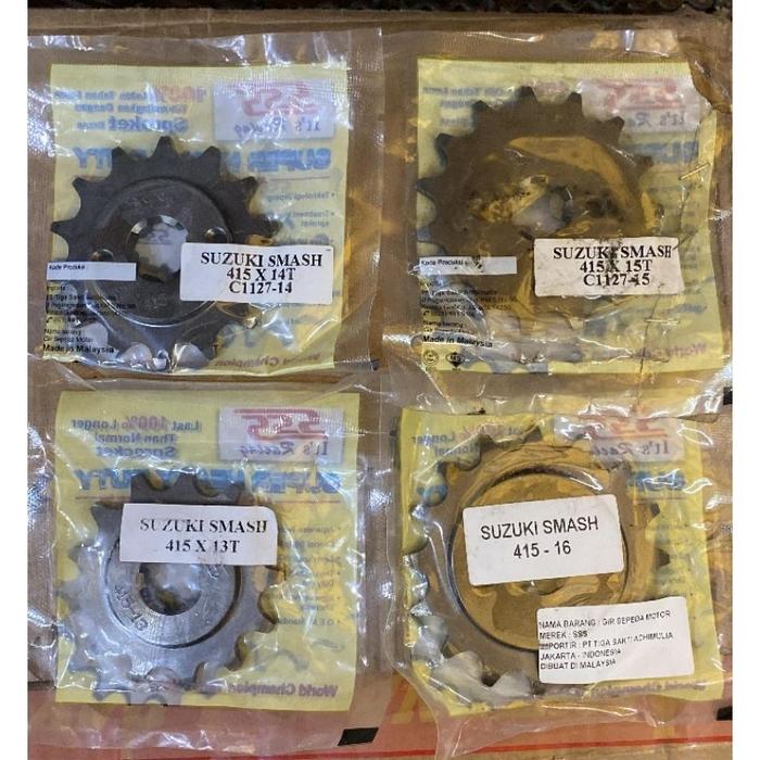 GIR DEPAN SSS 415 & 428 - 13T 14T 15T 16T SMASH GRAND SUPRA SHOGUN 125 KARISMA SUPRA125 SMES GREN GR