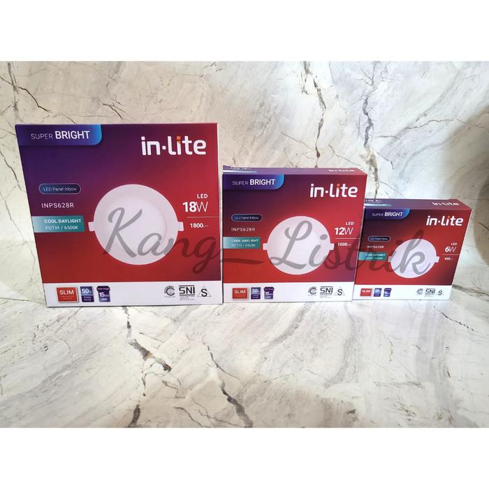 Lampu Downlight LED Panel Inlite 6Watt 12Watt 18Watt 24Watt INBOW BULAT / INPS628R 6W 12W 18W 24W