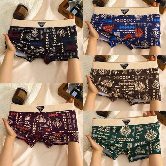 5Pcs Celana Dalam Pria Sutra Tipis Lembut