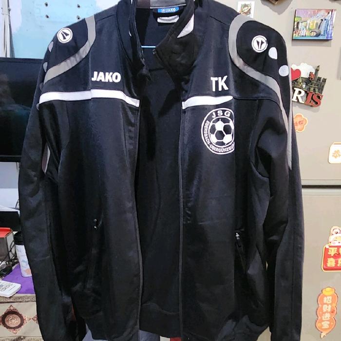 Jaket tracktop bola jaket motor Jako black pekat German
