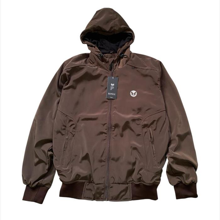 Jaket Banzai Kupluk Bahan Parasut Ukuran M L XL dengan Hoodie dan Desain Stylish Pria