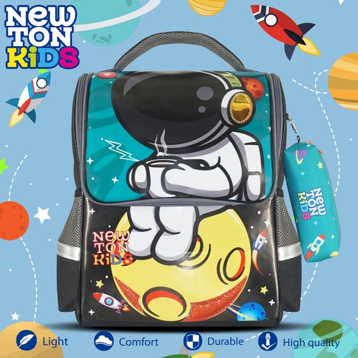 Newtonkids - Tas Sekolah Anak SD Laki-Laki Karakter Astronot Premium/Tas Ransel Sekolah SD Karakter/