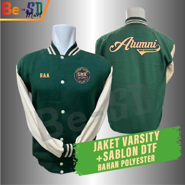 Jaket Baseball Kancing Acara Alumni Lulusan Sekolah Angkatan Kampus Acara Kantor Custom Sablon DTF 3