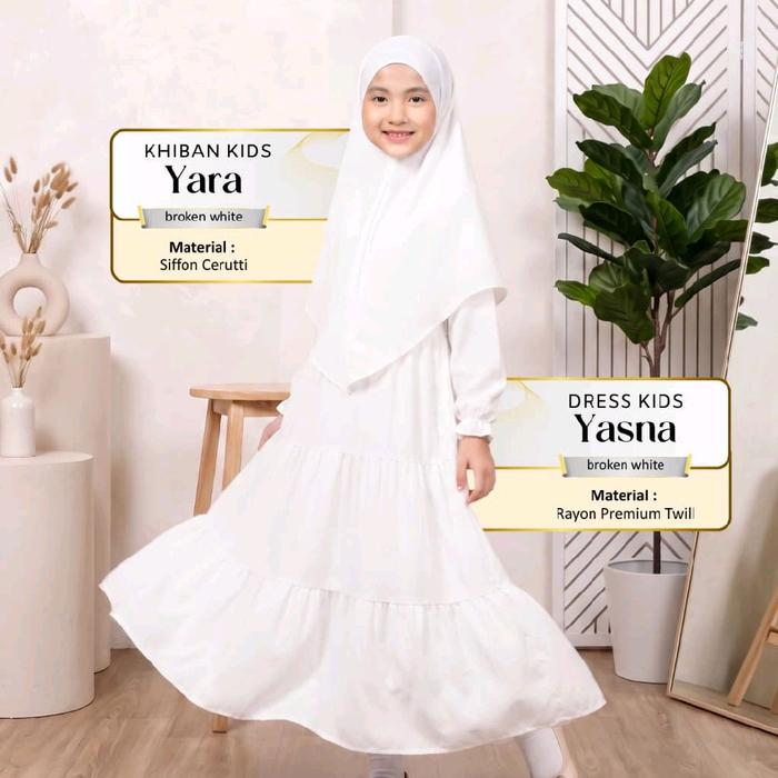 Gamis Anak | Yasna Kids Twill Falova (Tidak sama hijab)