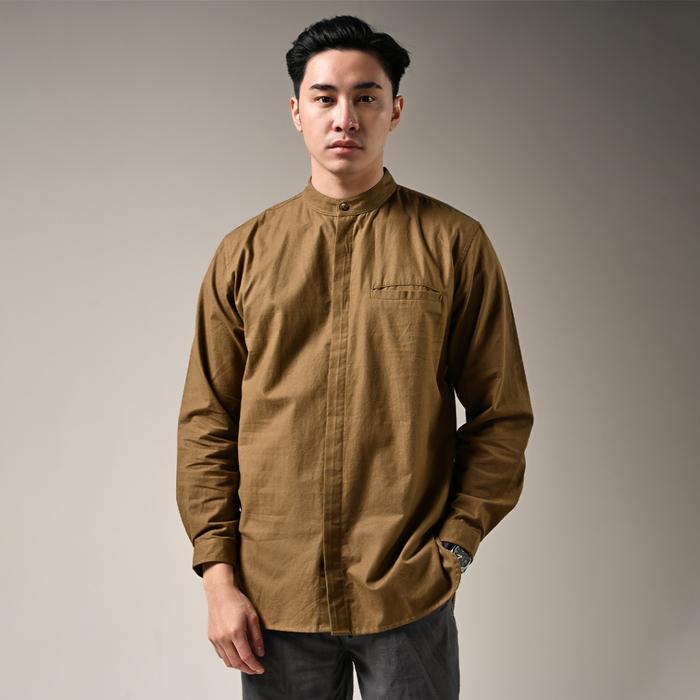 Alcazar By Kaum Adam - Kemeja Koko Modern Bahan Premium Lengan Panjang Kancing Full Sampai Bawah