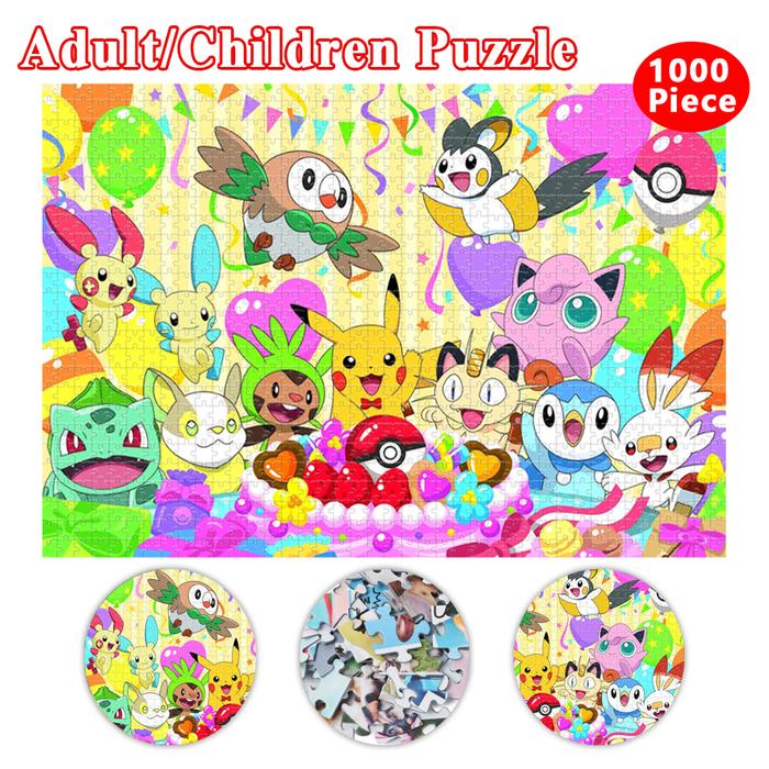 Pikachu Jigsaw Puzzle 1000 Pieces Puzzle Game Cardboard Assembling