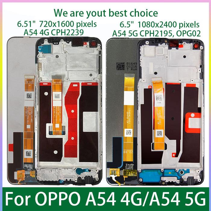 For OPPO A54 4G 5G Original Display LCD With Frame Touch Screen