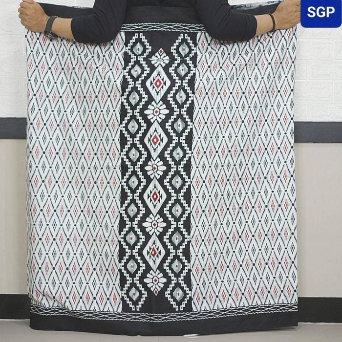 SARUNG GOYOR BOTOL MOZAIK HITAM MERAH