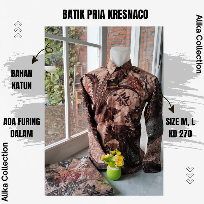 Batik Pria Kresnaco lengan panjang dengan Furing Dalam