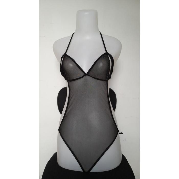 Lingerie Sexy - Teddy Lingerie Hitam dgn Handcuff Lace - SLT - 006