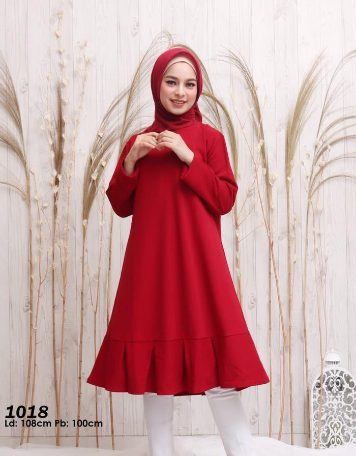Baju Muslim Wanita Original Tunik Kaos Import / Baju Tunik Jumbo New