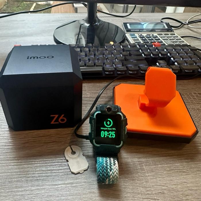iMoo Z6 Smart Watch Preloved dengan Tali Rajut dan Aksesori Oranye