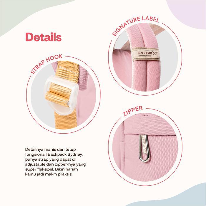 Eiger - EVERNEXT - Tas Ransel Wanita Tas Sekolah Tas Kuliah Cewek Backpack Sydney Tas Punggung Lapto