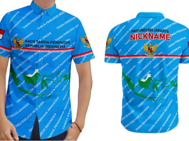 Kemeja Pria Wanita Fullprint KTP Terbaru dan Termurah (gambar bisa custom) Art 1