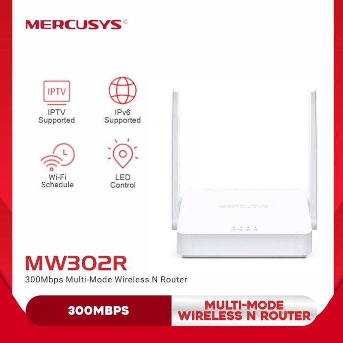 Mercusys MW302R Router WiFi 300Mbps Multi-Mode Wireless N Router