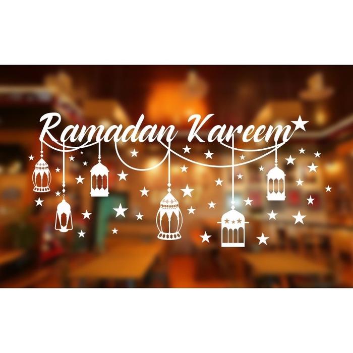 Safitiri Stiker Ramadan Kareem Stiker Kaca Pintu Jendela Dinding