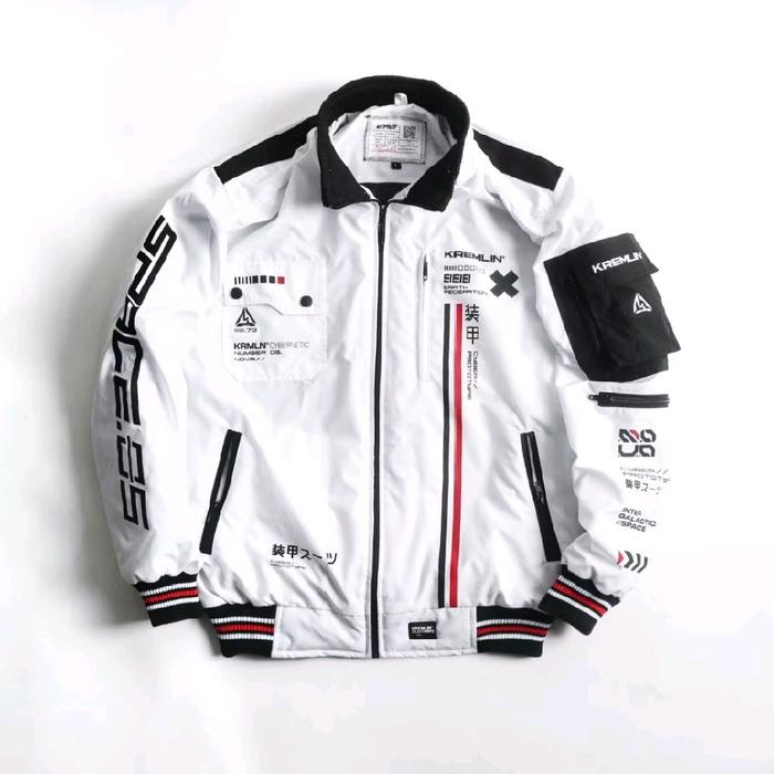 PREMIUM Kremlin Bomber jacket space Nova white Water-Resistant n windproof Jaket Keren