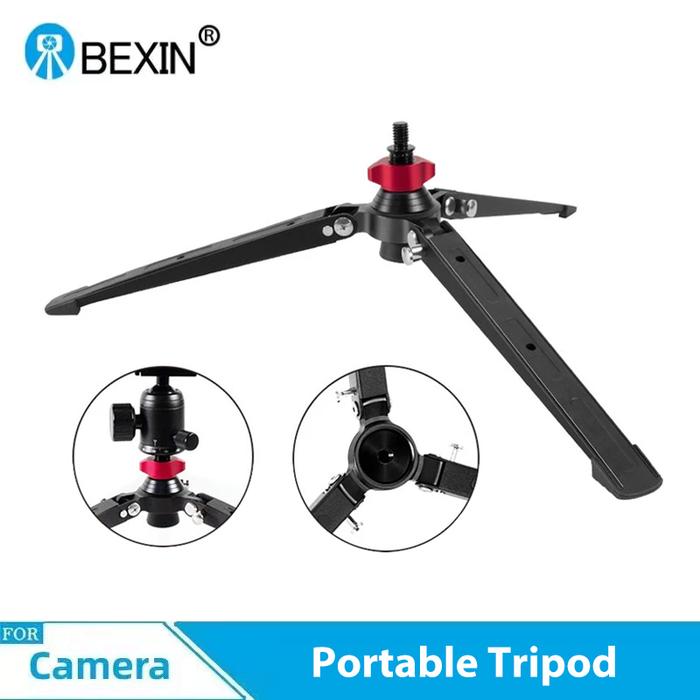 BEXIN ST-3 Aluminum Alloy Tripod Mini Desktop Photography Tripod 3/8
