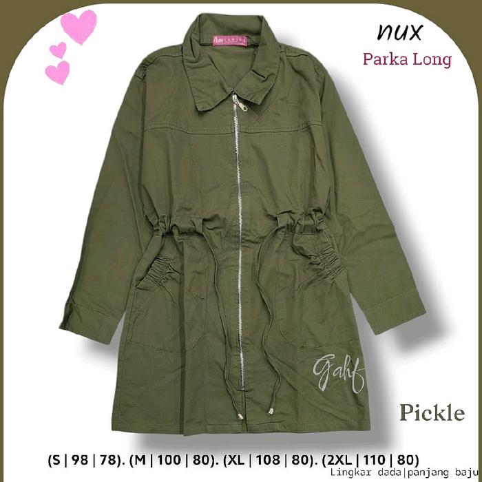 cardigan murah original brand Nux full tag,bahan tebel Parka Tebal Wanita Panjang