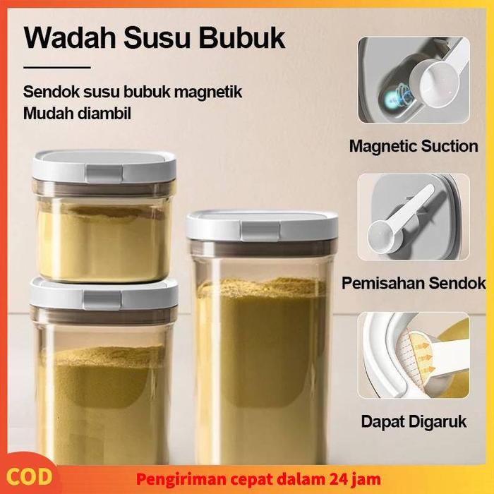 MOJITO Toples Penyimpanan Makanan Serbaguna untuk Susu Bubuk Bayi