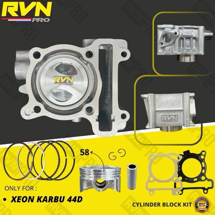 BLOCK SEHER BORING BLOK SEHER BELOK SEHER BORE UP XEON KARBU 58MM 58 MM ORIGINAL RVN 44D PLUS PISTON