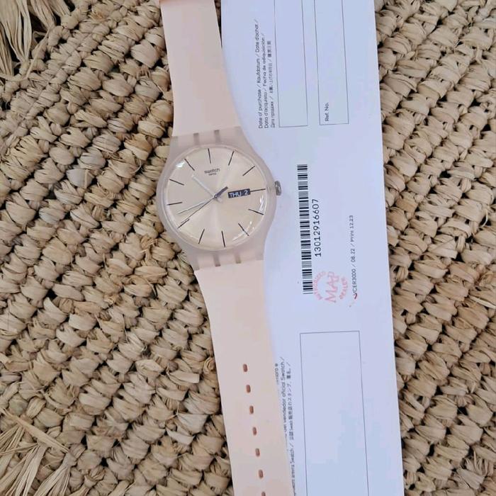 JAM WANITA SWATCH ORIGINAL SUOT700 SWATCH SUOT700 JAM SWATCH ROSE REBEL NG