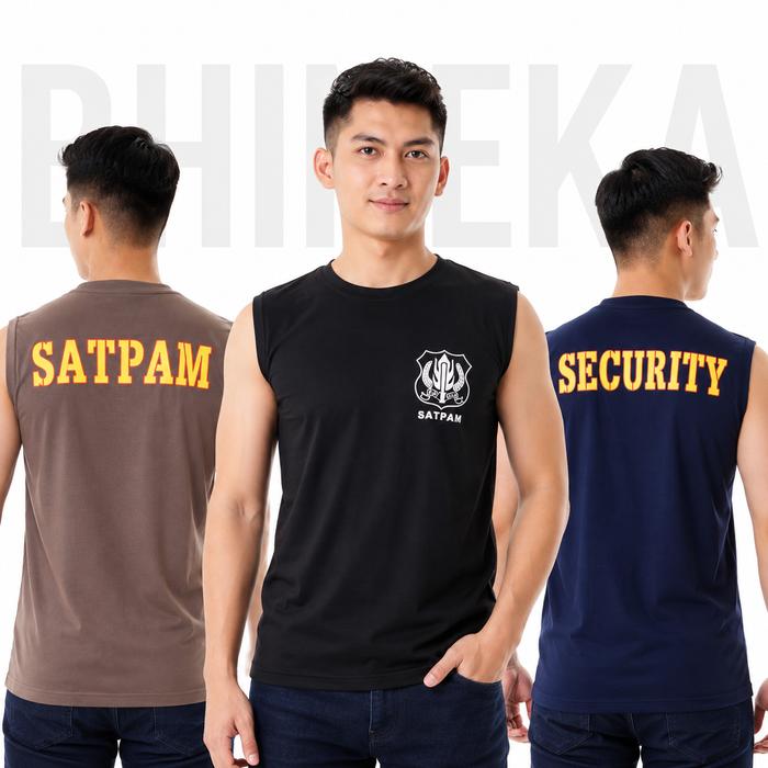 Kaos Singlet Security Kaos Dalam Satpam  Warna Coklat Hitam Navy Pria