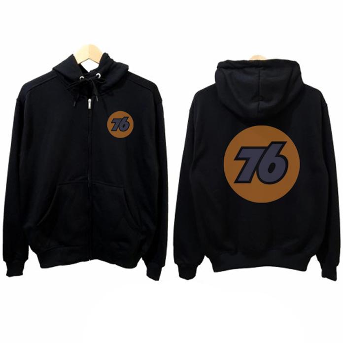 Sweater Hoodie 76 Gas Stations Nostalgic Oil & Gas Tin Metal Sign Union 76 Gasoline Hoodie Ritsletin