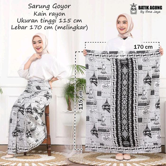 SARUNG GOYOR ABG MOTIF KORAN MONO BAHAN ADEM NYAMAN Rayon Santri Batik Muslim Dewasa Pekalongan Pria