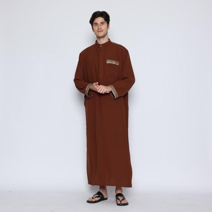 Allev Gamis Pria Yasin Thobe - Caramel Coffee