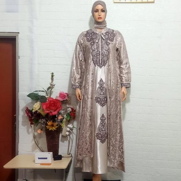 Gamis tile bordir full aldania