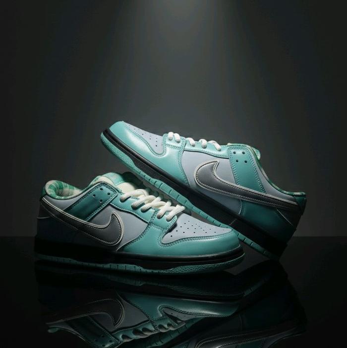 Sepatu Sneakers Nik* SB Dunk Low X Concepts X Tagz Tiffany Aqua Diamond Lobster