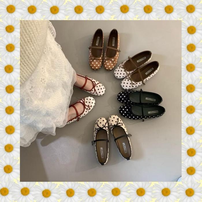 SHOES BY TIRA Celine polka/Flatshoes wanita import/flatshoes wanita polkadot/sepatu wanita kantoran