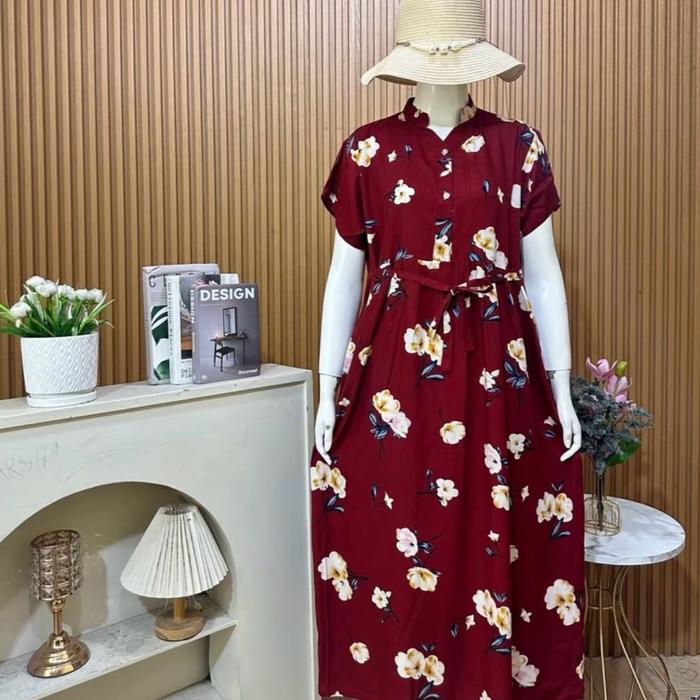 Daster Kerah Shanghai || Daster bumil Busui Friendly Wanita Kancing