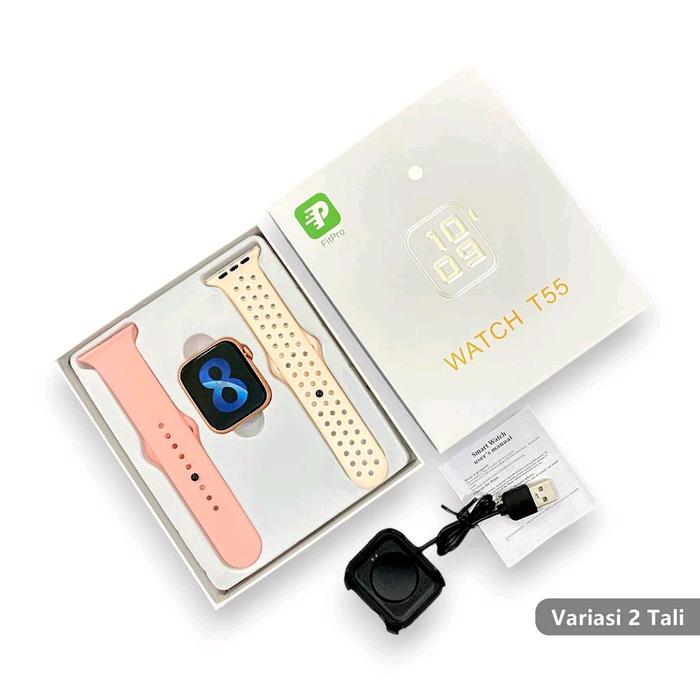 100β
Ori jam Tangan smartwatch T55 dapat 2 tali , bisa telepon Bluetooth