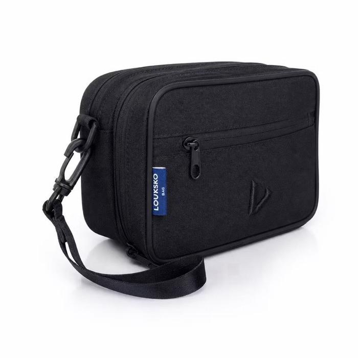 Louisko Handbag Bigen Pro Premium Tas Tangan Hitam dengan Tali Gantung dan Logo Louisko