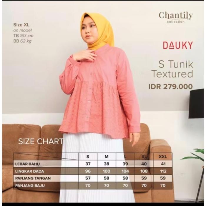 [ New Collection ] S tunic textured frill tunik dauky promo