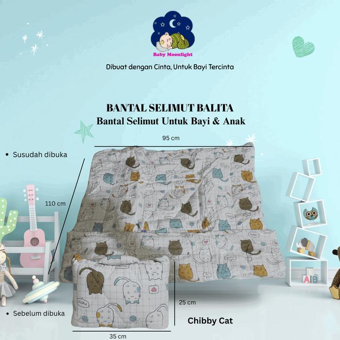 Baby Moonlight Bantal Selimut Multifungsi Bayi Lipat Jadi Bantal Buka Jadi Selimut Untuk Bayi & Anak
