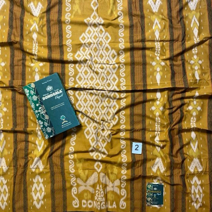 w N Sarung Donggala Asli Songket Timbul Kembang Elegant Motif Sutra BHS Bahan Rayon Halus A1 210 Uk