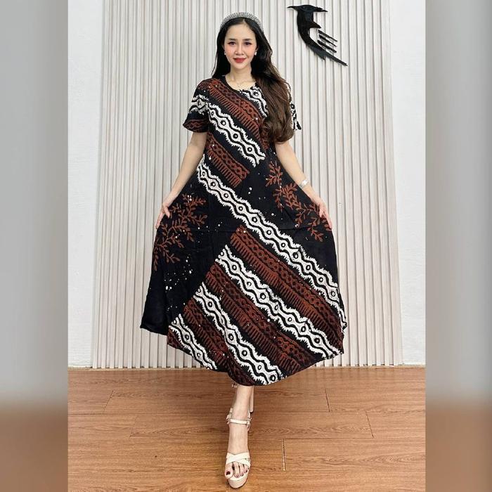 pusat konveksi daster panjang wanita motif batik murah dan lengkap pekalongan