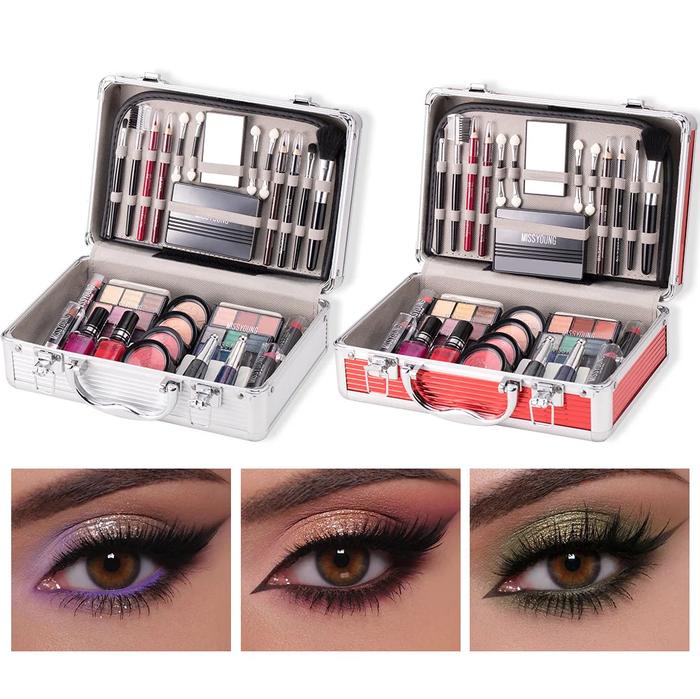 MISS ROSE Makeup Set Box Professional Full Kit Glitter Eyeshadow Palette Powder Blush Nail Polish Fo