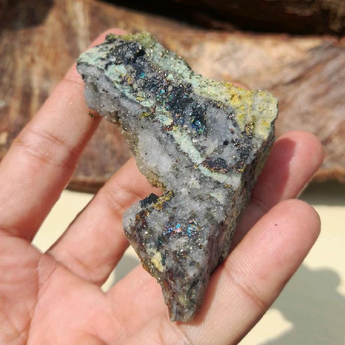 Chalcopyrite Gold Rainbow Druzy Sparkling Natural Mineral Specimen