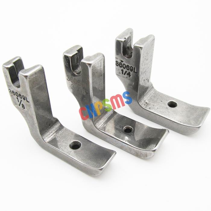 # 36069L 1/8 + 3/16 + 1/4 High Shank Solid Welt Left Piping Feet