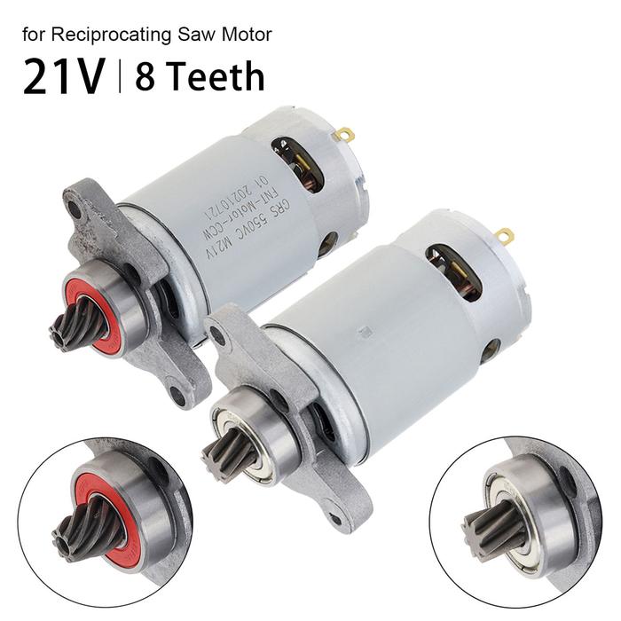 RS550 8 Teeth DC Motor High Power RS 550 Reciprocating Saw Micro Motor with Conical Helical Teeth Ge