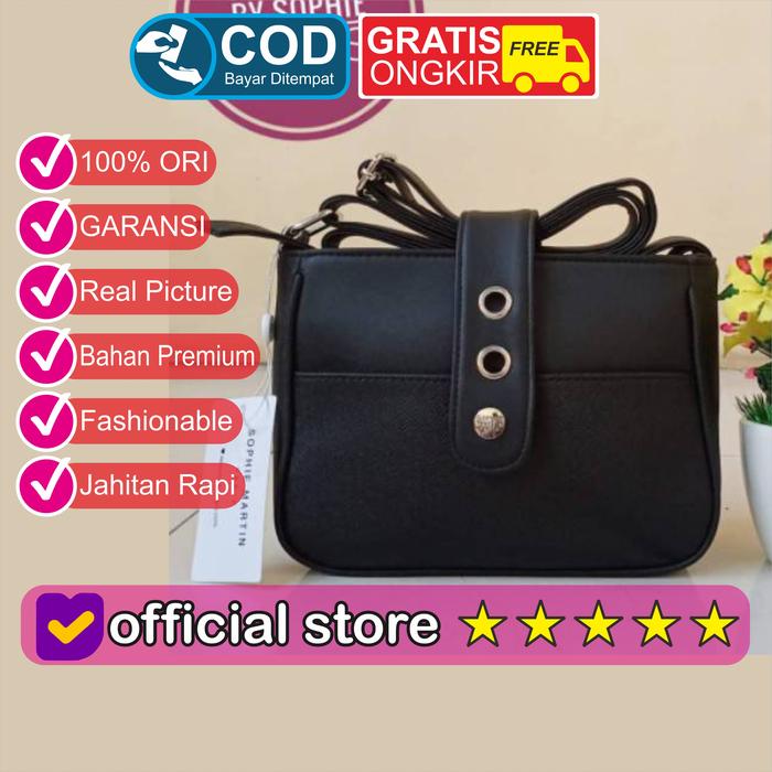 Tas Shopie Martin Paris Terbaru  Kekinian Viral Promo Selempang cewek Amarante Hitam Casual Sophie K