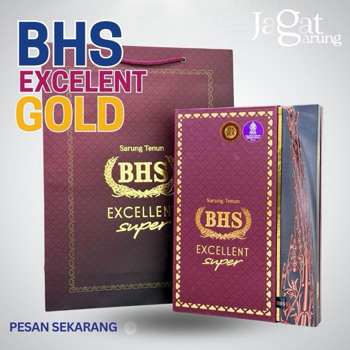 Sarung Tenun BHS EXCELLENT GOLD (BEST SELLER) Motif Jacquard dan Songket dengan Bahan Premium Mercer